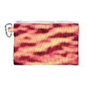 Red Waves Flow Series 3 Canvas Cosmetic Bag (Large) View1