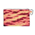 Red Waves Flow Series 3 Canvas Cosmetic Bag (Large) View2