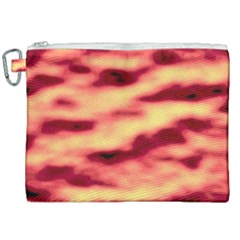 Red Waves Flow Series 3 Canvas Cosmetic Bag (xxl) by DimitriosArt