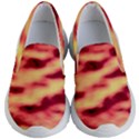 Red Waves Flow Series 3 Kids Lightweight Slip Ons View1