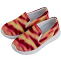 Red Waves Flow Series 3 Kids Lightweight Slip Ons View2