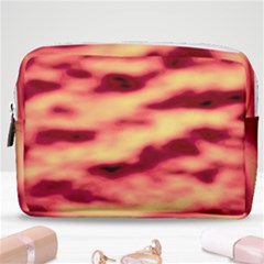 Red Waves Flow Series 3 Make Up Pouch (medium) by DimitriosArt