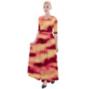 Red Waves Flow Series 3 Half Sleeves Maxi Dress View1