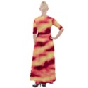 Red Waves Flow Series 3 Half Sleeves Maxi Dress View2