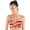 Red Waves Flow Series 3 Woven Tie Front Bralet View1