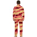 Red Waves Flow Series 3 Men s Long Sleeve Velvet Pocket Pajamas Set View4