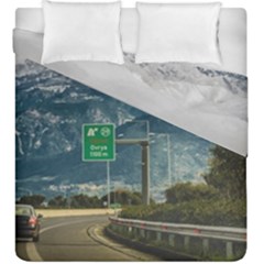 Landscape Highway Scene, Patras, Greece Duvet Cover Double Side (king Size) by dflcprintsclothing