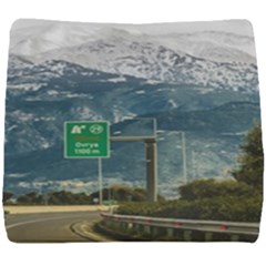 Landscape Highway Scene, Patras, Greece Seat Cushion by dflcprintsclothing