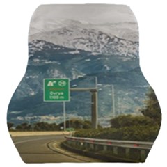 Landscape Highway Scene, Patras, Greece Car Seat Back Cushion  by dflcprintsclothing