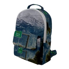 Landscape Highway Scene, Patras, Greece Flap Pocket Backpack (large) by dflcprintsclothing