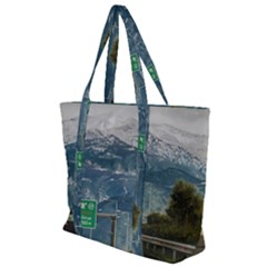 Landscape Highway Scene, Patras, Greece Zip Up Canvas Bag by dflcprintsclothing