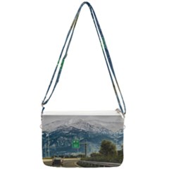 Landscape Highway Scene, Patras, Greece Double Gusset Crossbody Bag by dflcprintsclothing