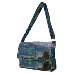 Landscape Highway Scene, Patras, Greece Full Print Messenger Bag (m) by dflcprintsclothing