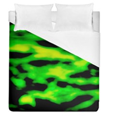 Green Waves Flow Series 3 Duvet Cover (queen Size) by DimitriosArt