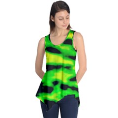 Green Waves Flow Series 3 Sleeveless Tunic by DimitriosArt