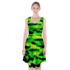 Green Waves Flow Series 3 Racerback Midi Dress by DimitriosArt