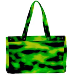 Green Waves Flow Series 3 Canvas Work Bag by DimitriosArt