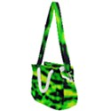 Green Waves Flow Series 3 Rope Handles Shoulder Strap Bag View1