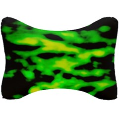 Green Waves Flow Series 3 Seat Head Rest Cushion by DimitriosArt