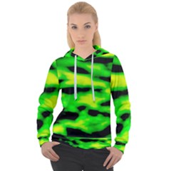 Green Waves Flow Series 3 Women s Overhead Hoodie by DimitriosArt