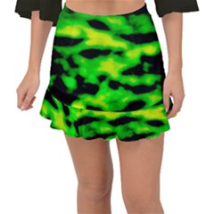 Green Waves Flow Series 3 Fishtail Mini Chiffon Skirt by DimitriosArt