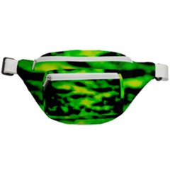 Green Waves Flow Series 3 Fanny Pack by DimitriosArt