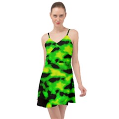 Green Waves Flow Series 3 Summer Time Chiffon Dress by DimitriosArt