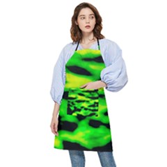 Green Waves Flow Series 3 Pocket Apron by DimitriosArt