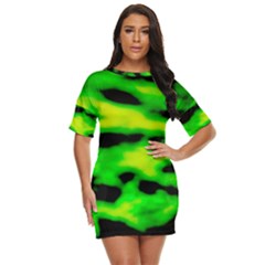 Green Waves Flow Series 3 Just Threw It On Dress by DimitriosArt