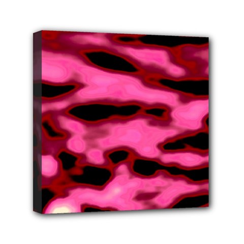 Pink  Waves Flow Series 9 Mini Canvas 6  X 6  (stretched) by DimitriosArt