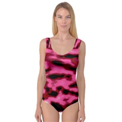 Pink  Waves Flow Series 9 Princess Tank Leotard  by DimitriosArt