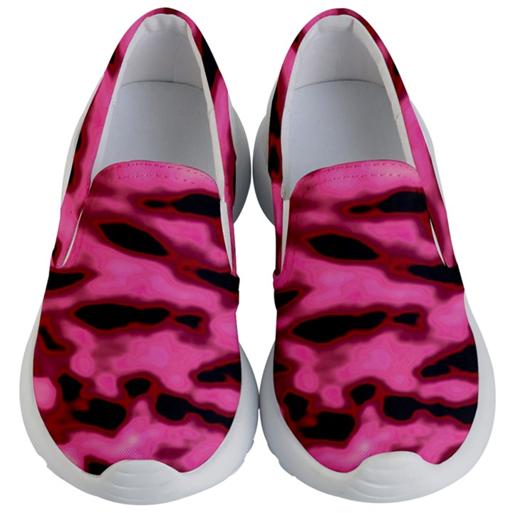 Pink  Waves Flow Series 9 Kids Lightweight Slip Ons