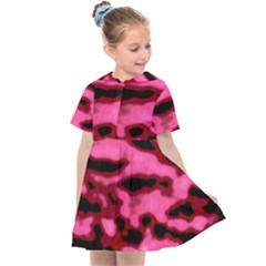 Pink  Waves Flow Series 9 Kids  Sailor Dress by DimitriosArt