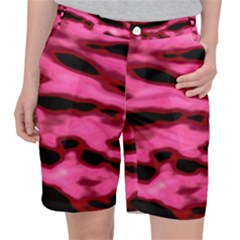 Pink  Waves Flow Series 9 Pocket Shorts by DimitriosArt