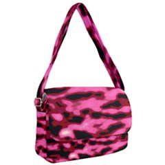 Pink  Waves Flow Series 9 Courier Bag by DimitriosArt