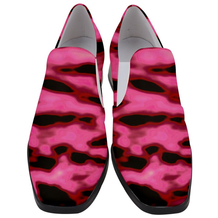 Pink  Waves Flow Series 9 Women Slip On Heel Loafers