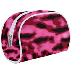 Pink  Waves Flow Series 9 Make Up Case (large) by DimitriosArt