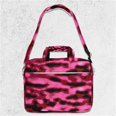 Pink  Waves Flow Series 9 Macbook Pro Shoulder Laptop Bag  by DimitriosArt