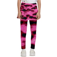 Pink  Waves Flow Series 9 Kids  Skirted Pants by DimitriosArt