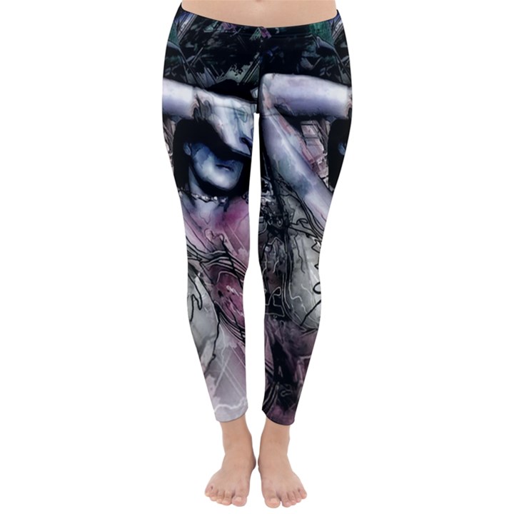 Watercolor Girl Classic Winter Leggings