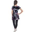 Watercolor Girl Puff Sleeve Tunic Top View2