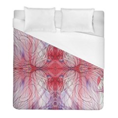 Red Repeats Duvet Cover (full/ Double Size) by kaleidomarblingart