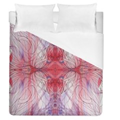 Red Repeats Duvet Cover (queen Size) by kaleidomarblingart