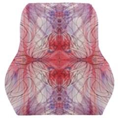 Red Repeats Car Seat Back Cushion  by kaleidomarblingart