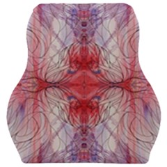 Red Repeats Car Seat Velour Cushion  by kaleidomarblingart