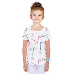 Christmas Candy Canes Kids  One Piece Tee