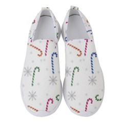 Christmas Candy Canes Women s Slip On Sneakers by SychEva