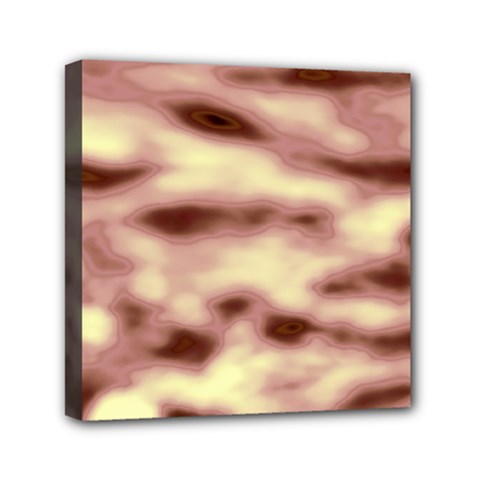 Pink  Waves Flow Series 10 Mini Canvas 6  X 6  (stretched) by DimitriosArt