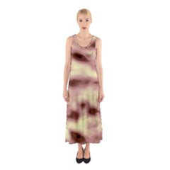 Pink  Waves Flow Series 10 Sleeveless Maxi Dress by DimitriosArt