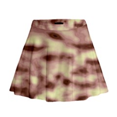 Pink  Waves Flow Series 10 Mini Flare Skirt by DimitriosArt